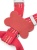 Шлейка с адресником 'Надеть в два движения' с силиконовой защитой, размер М, красный
