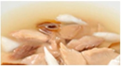 Влажный корм с нарезкой из морского окуня с пониженным содержанием соли в виде наваристого сытного супа, 40 г