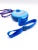 Поводок для собак рулетка карманный, 3 м, цвет голубой.