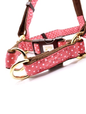Шлейка в стиле эпохи наполеоновского амира ультрамягкая для собак, размер SS (цвет: розовый)