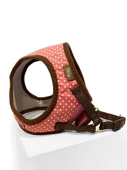 Шлейка-жилетка для собак мягкая в стиле эпохи наполеоновского амира, размер SSS (цвет: розовый)