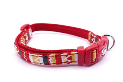 Ошейник в стиле Мексика для собак, красный, размер SS