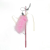 Дразнилка "Розовая балерина с лентами" с натуральными перьями и колокольчиком для кошек