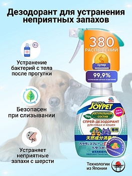 Натуральный дезодорант для устранения неприятных запахов собак и кошек, антибактериальный