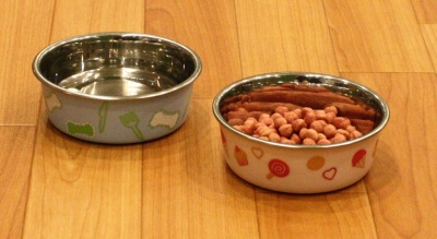 Цветная миска для собак мелких пород. Размер Mini. Розовая, 300 мл.