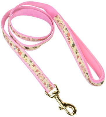 Поводок БУРЖУА с мягкой анатомической вкладкой, размер 2S - для мини собак до 6 кг, цвет розовый
