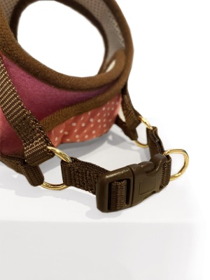 Мягкая шлейка-жилетка в стиле эпохи наполеоновского амира, размер SS (цвет: розовый)