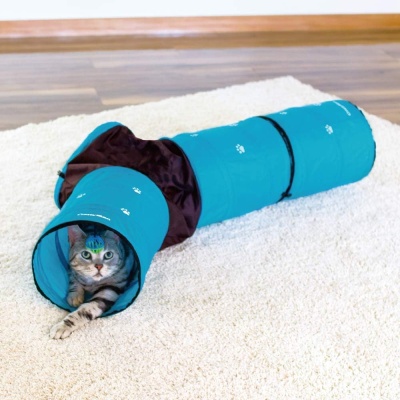 Тоннель-конструктор с функцией вариативной архитектуры тоннеля для кошек