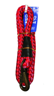 Поводок с альпинистским карабином. Красный, XL
