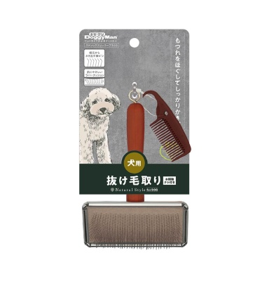 Сликер-пуходёрка для линяющей шерсти собак с функцией мягкого воздействия на кожу. Размер М